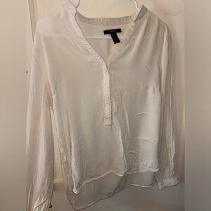 White long sleeve blouse Forever 21 size Medium
